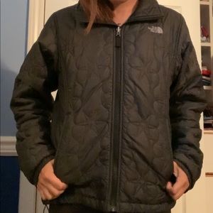 North face quilted black jacket, size medium